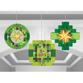 TNT Party Honeycomb Hanging Decorations 3pk
